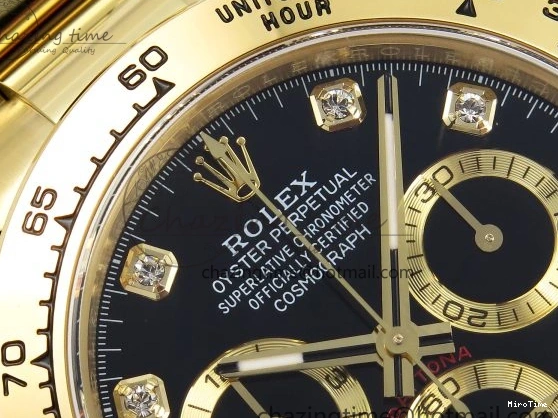 MiroTime 0323 Daytona 116508 QF 1:1 Best Edition Black Diamonds Dial on YG Bracelet SH4130 V3 (Gain Weight) Popular 1719